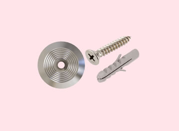Close-up of a Carpet Tactile Stud and Screw Fix stud, showcasing their design for secure flooring installation.