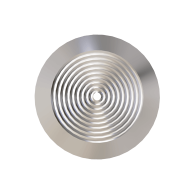 Aluminium Tactile Warning Stud With Concentric Rings Pattern on Top & Self Adhesive