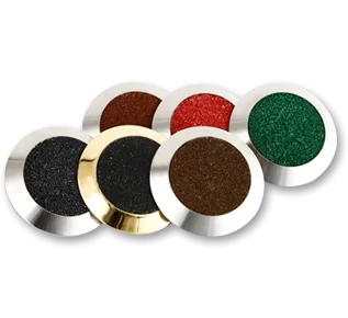 Diverse tactile indicators for visually impaired, showcasing tactile studs and strips by a leading tactile flooring manufacturer in India.