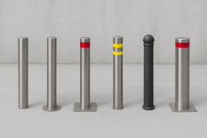 Various types of bollards including removable, security, and traffic control bollards for safety barriers and parking.